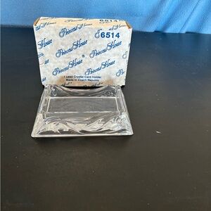 Princess House Clear Crystal Card Holder